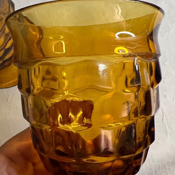 Whitehall GlassAmber Glass Goblets Set of 2 - Picture 6 of 7